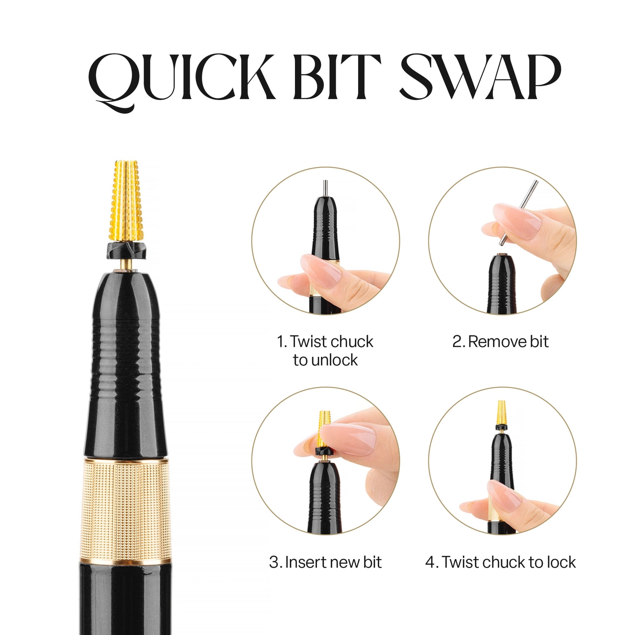 Aprés Nail E-File - Black