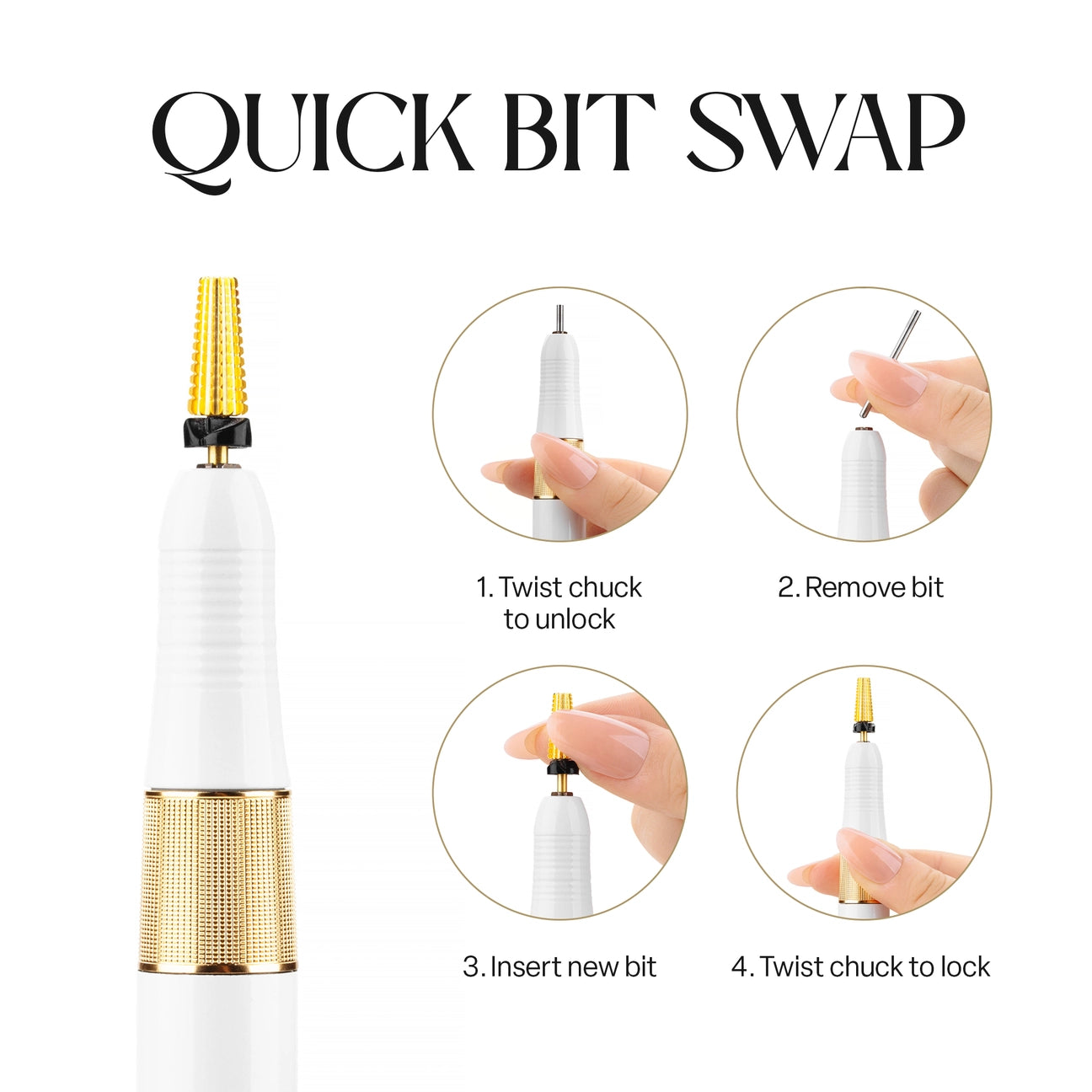 Aprés Nail E-File - White