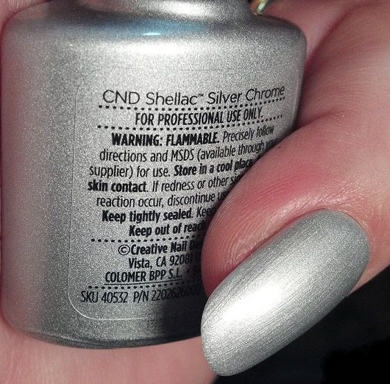 CLEARANCE SALE - CND Shellac Gel Polish Silver Chrome 0.25 oz