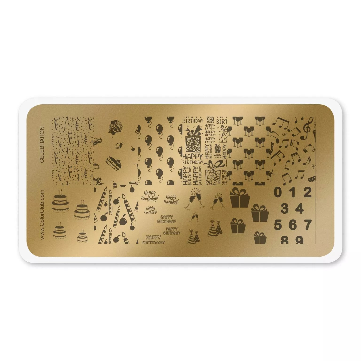 Color Club Nail Art Stamping Plate - Celebration