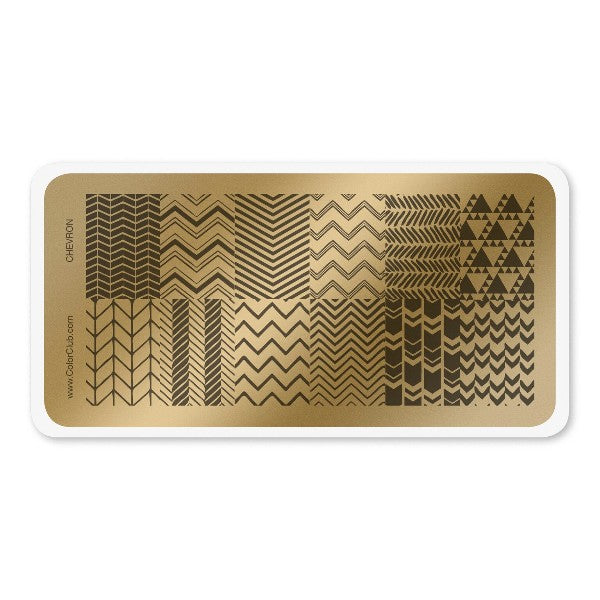 Color Club Nail Art Stamping Plate - Chevron