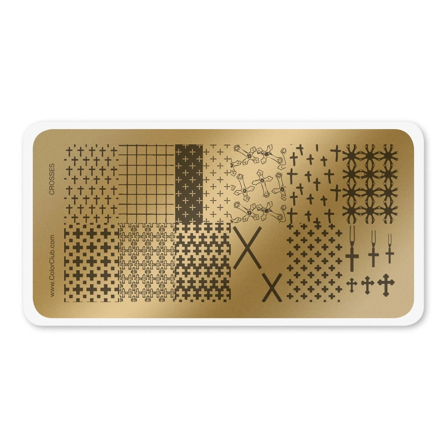 Color Club Nail Art Stamping Plate - Crosses