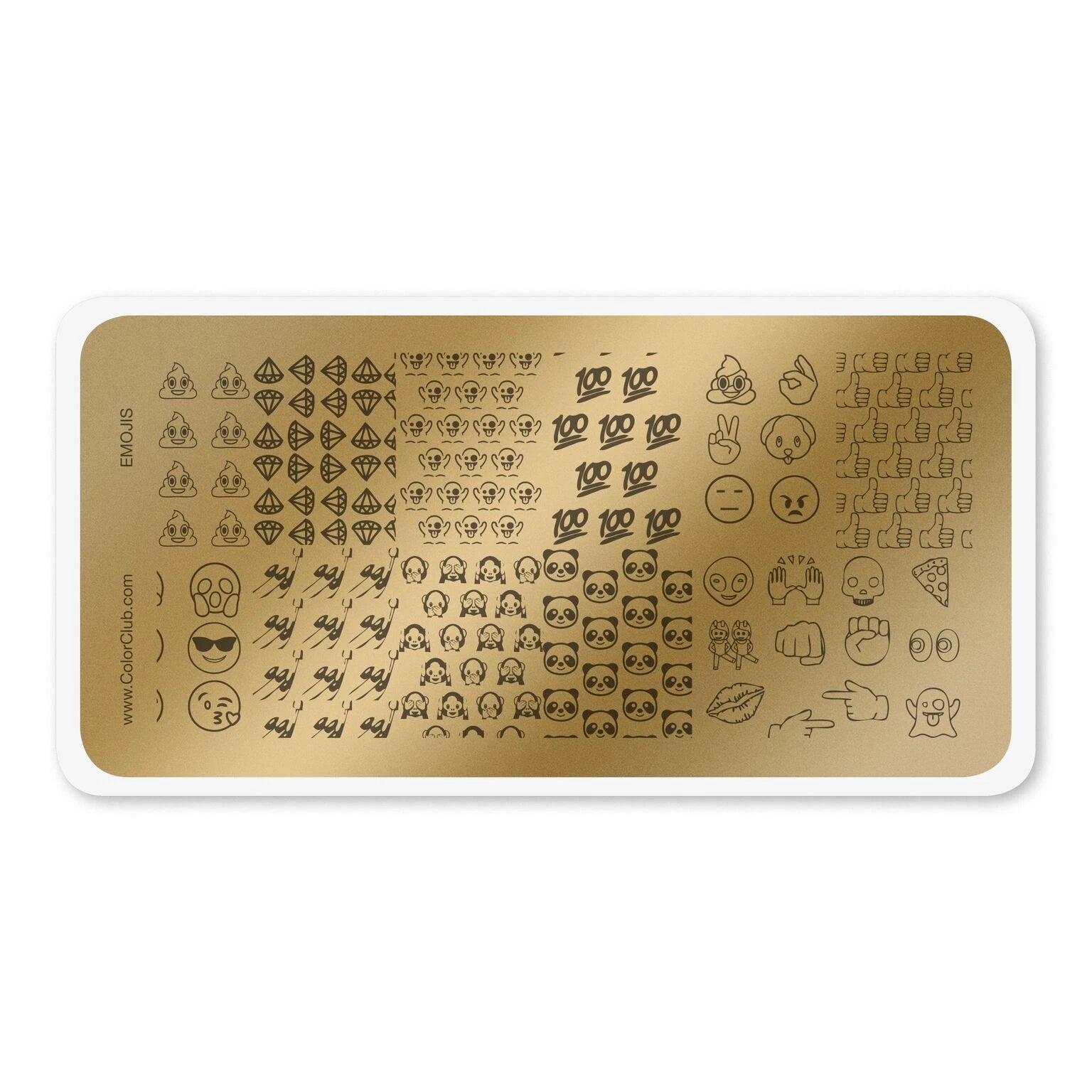 Color Club Nail Art Stamping Plate - Emojis