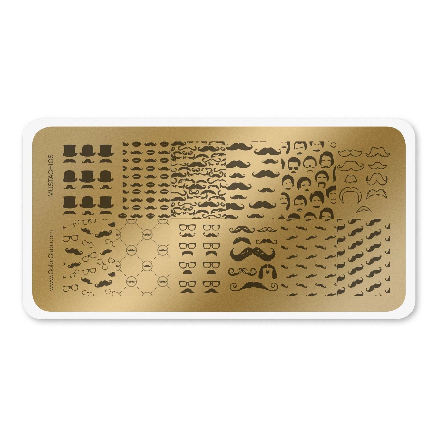 Color Club Nail Art Stamping Plate - Mustachios