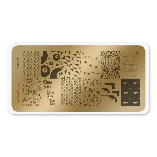 Color Club Nail Art Stamping Plate - Thug Life