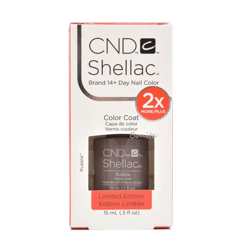 CLEARANCE SALE - CND Shellac Gel Polish Rubble 0.5 oz 2X More