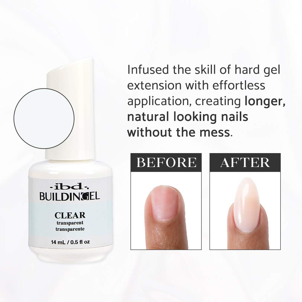 IBD Building Gel Hard Gel Nail Extension Clear 0.5 oz (BULK DISCOUNT)