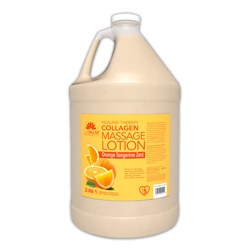 La Palm Healing Therapy Collagen Massage Lotion Orange Tangerine Zest (1 Gallon)