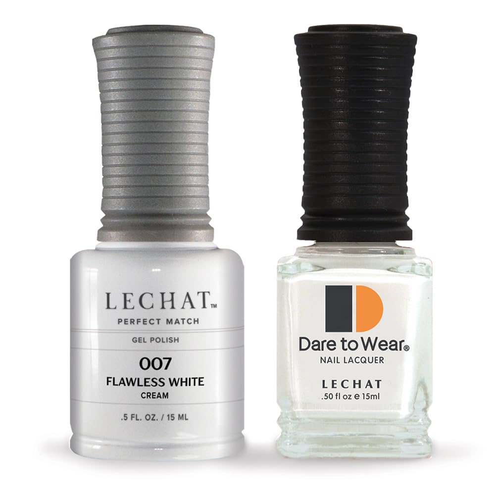 LeChat Perfect Match Soak Off Gel Polish PMS07 Flawless White