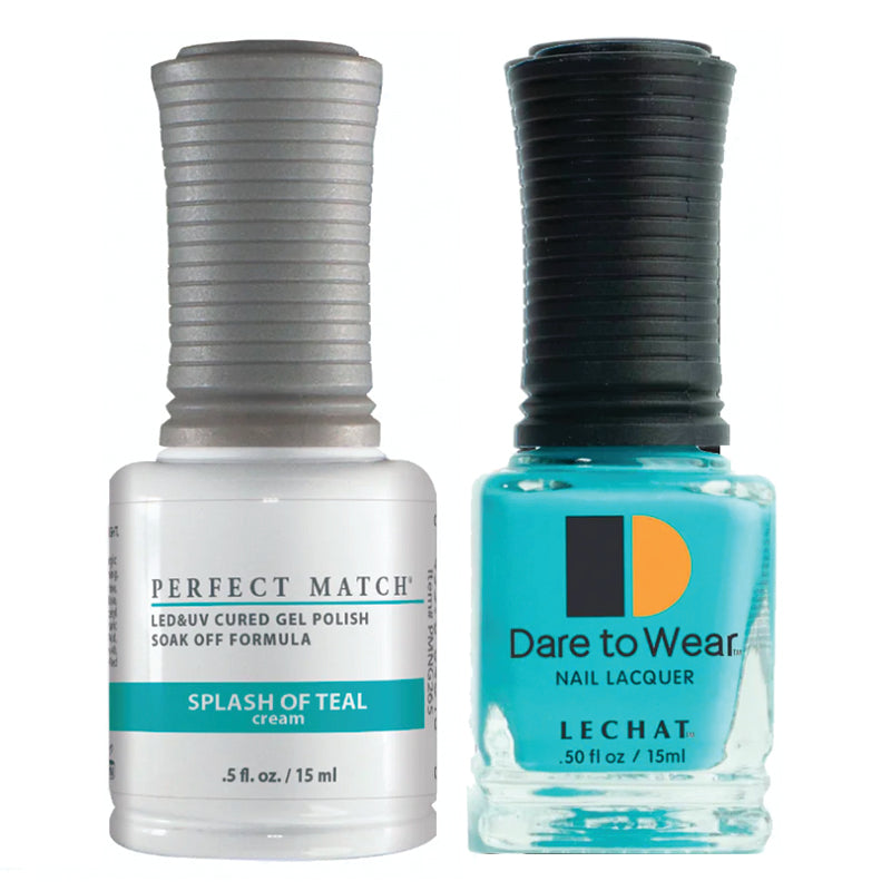 LeChat Perfect Match Soak Off Gel Polish PMS265 Splash Of TEAL