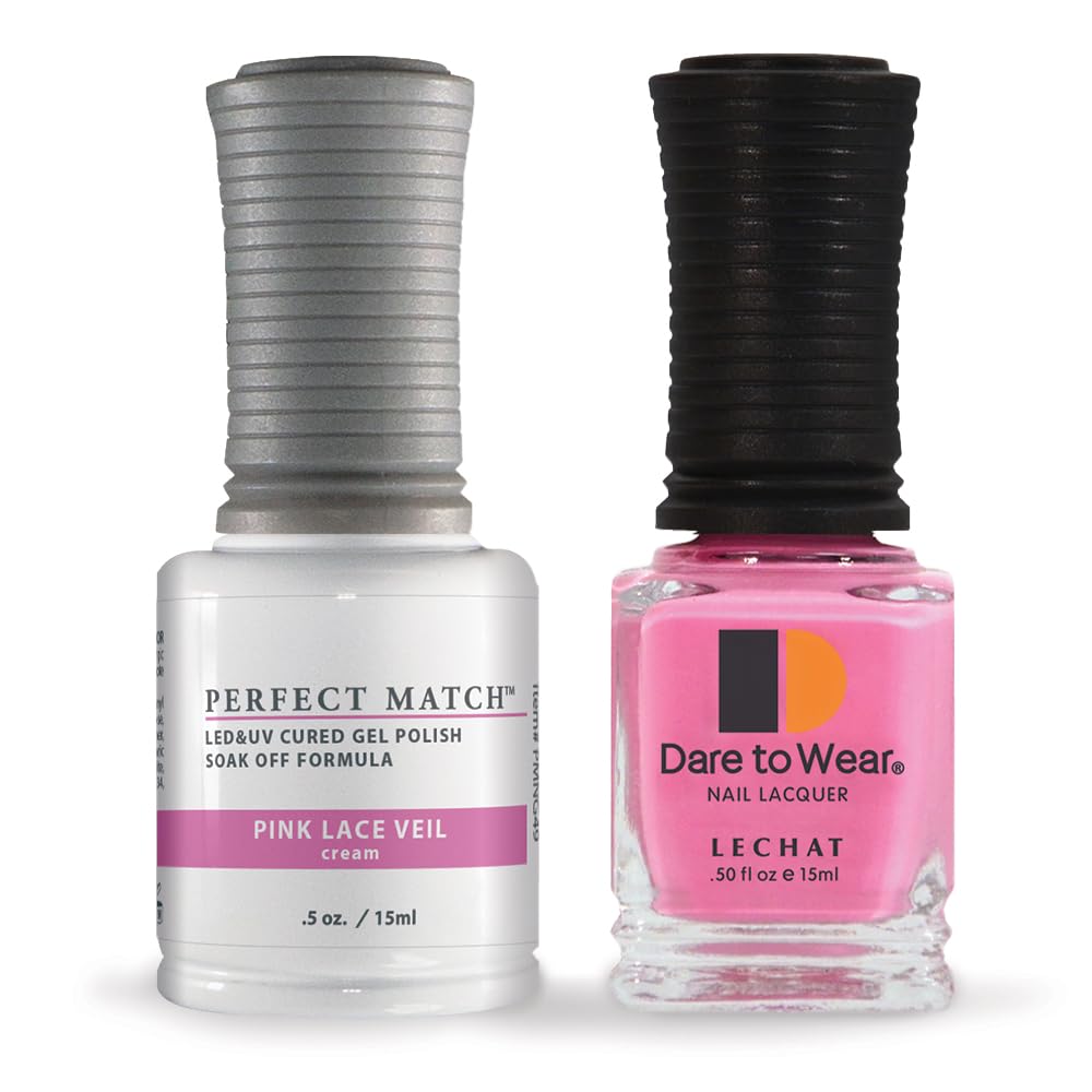 LeChat Perfect Match Soak Off Gel Polish PMS49 Pink Lace Veil