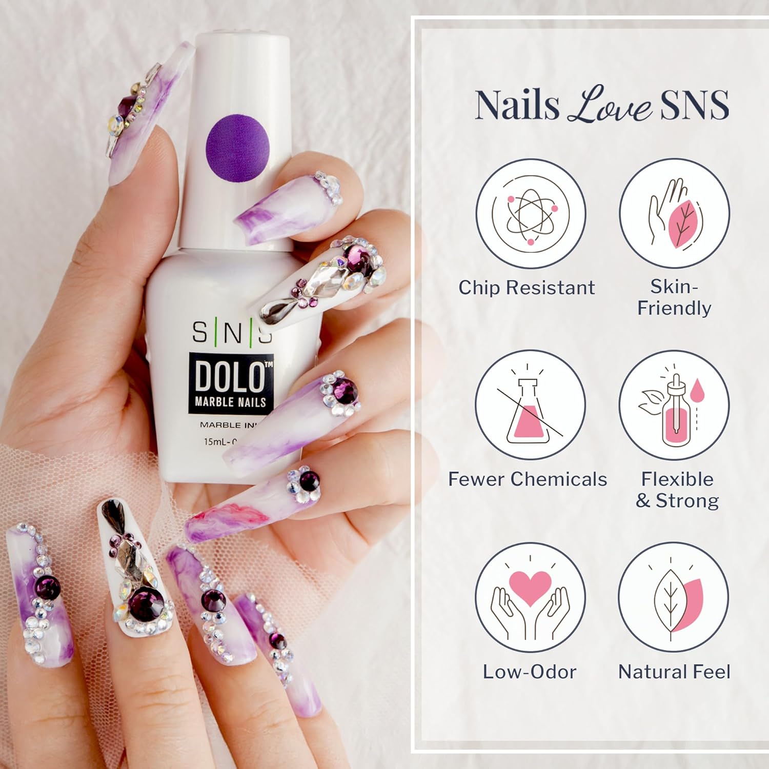 SNS Dolo Instant Marble Nails Kit