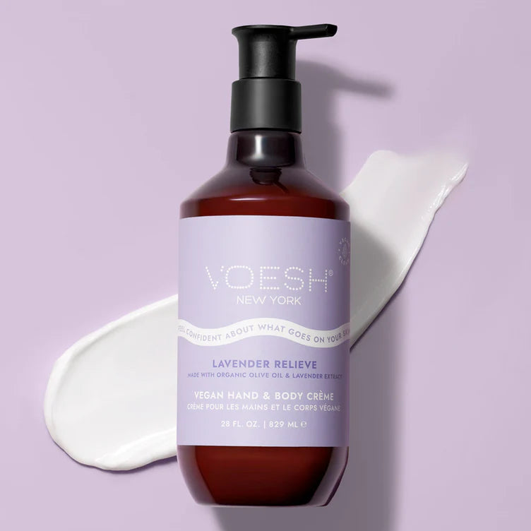 Voesh Vegan Hand & Body Cream Lotion Lavender Relieve 28 oz