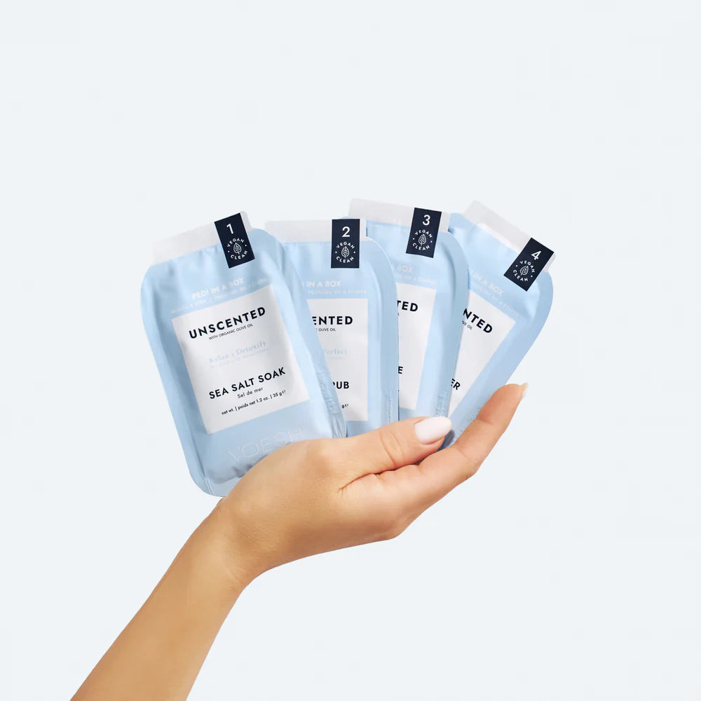 Voesh Pedi In a Box Deluxe 4 Step Pedicure kit Unscented