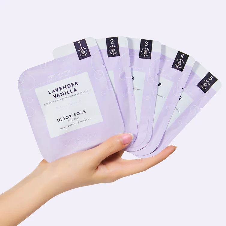 VOESH Pedi in a Box O2 Fizz 5 Steps Lavender Vanilla