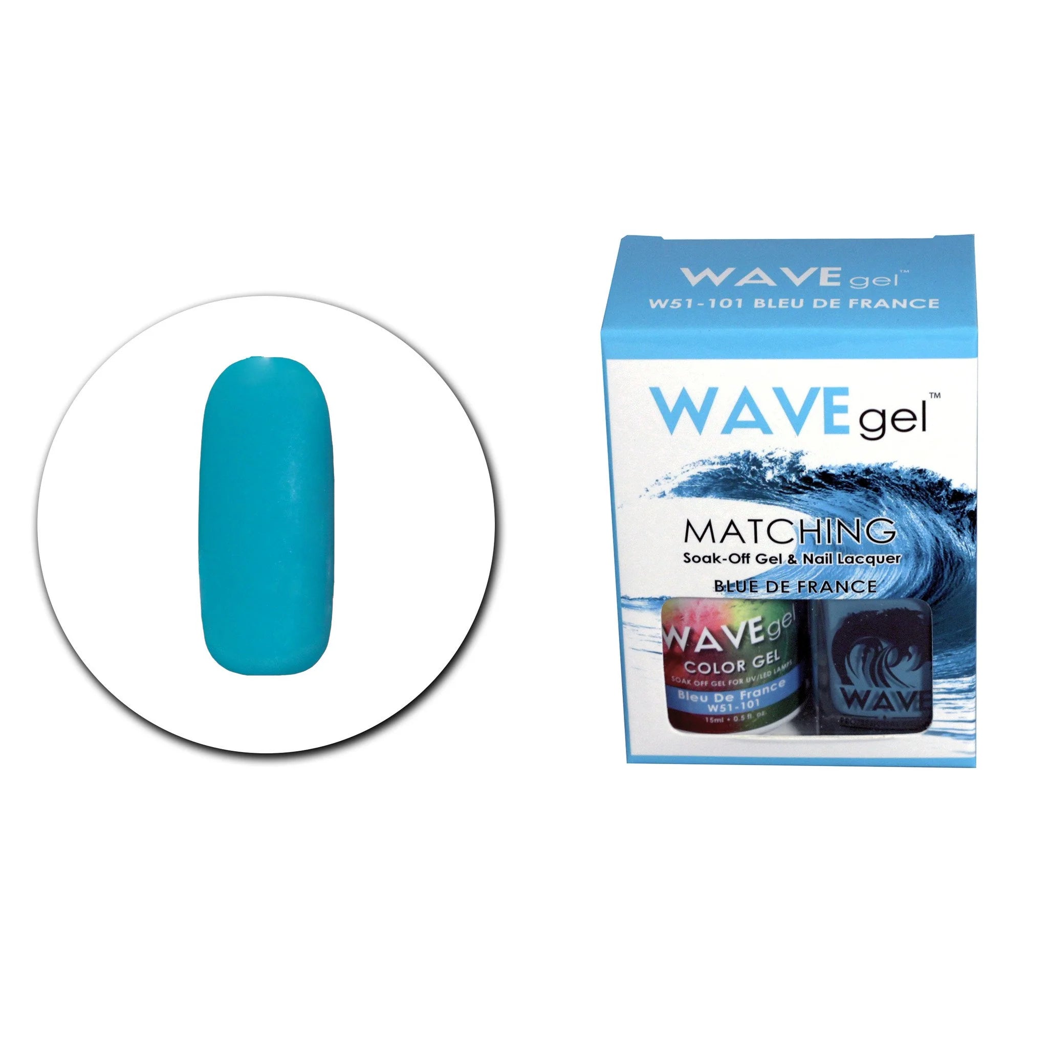 Wave Matching Duo Gel Soak Off Bleu De France #101
