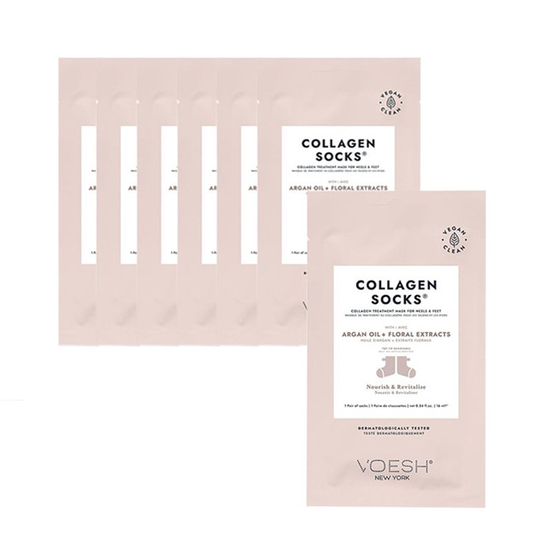 Voesh Collagen Socks Argan Oil + Floral Extracts Nourishing & Hydrating