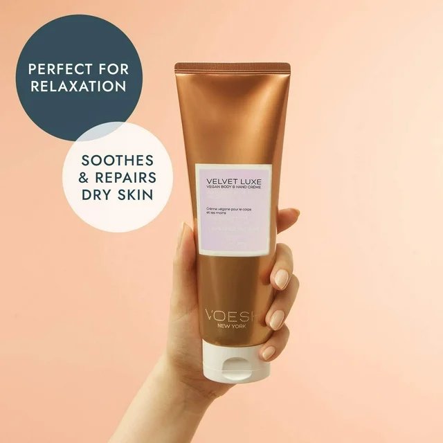 Voesh Velvet Luxe Vegan Body & Hand Cream Lotion Lavender Relieve 8.5 oz