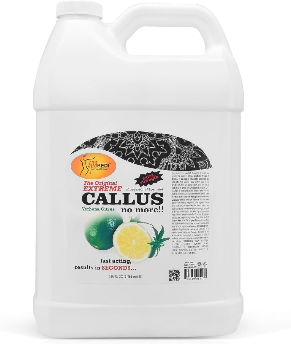 SPA REDI Callus Remover for Feet Gel, Lemon and Lime, 128 Oz / 1 Gallon