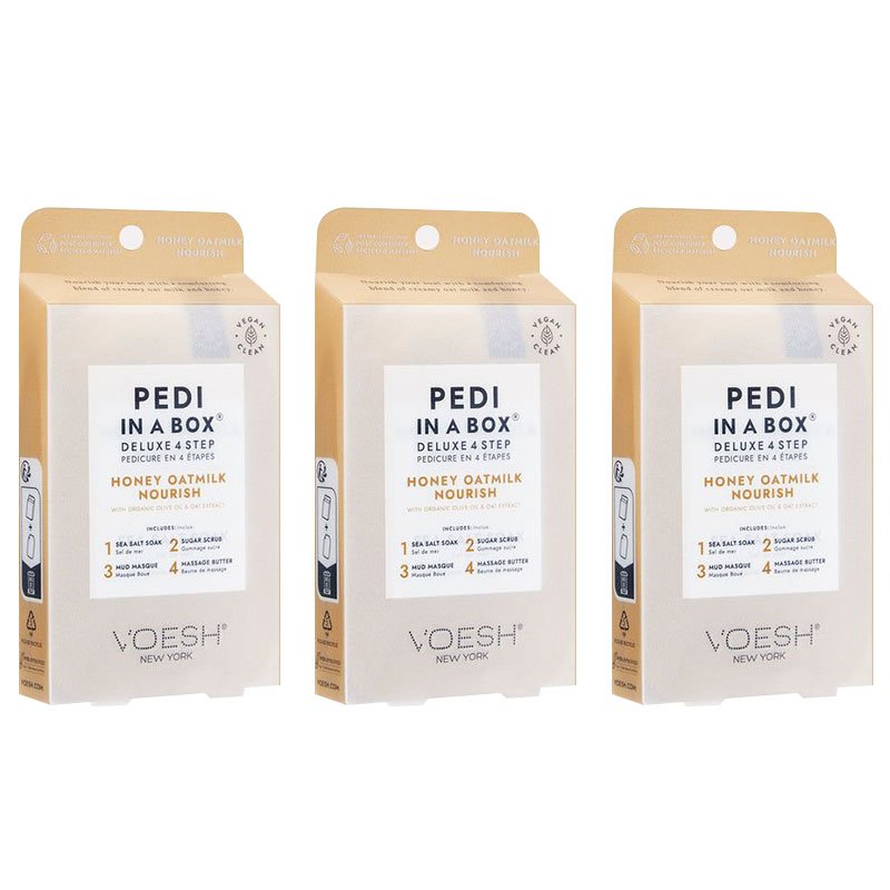 Voesh Pedi In A Box 4 Step Pedicure Honey Oatmilk Nourish