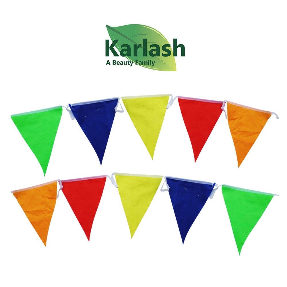 Karlash Premium Pennant Banner 33 Multicolor Weatherproof Flags