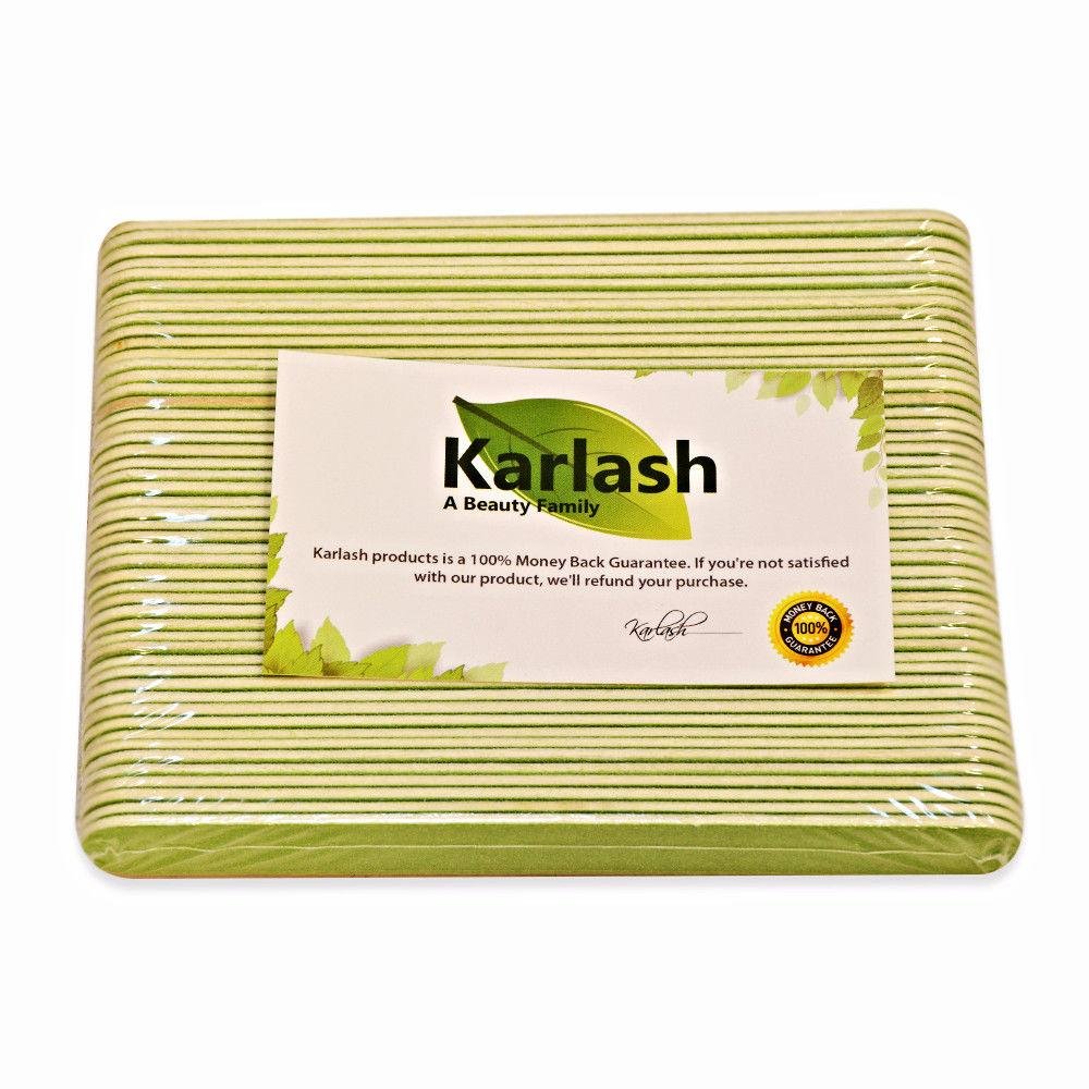 Karlash Premium Mini Nail Files Green 50 Piece per Pack