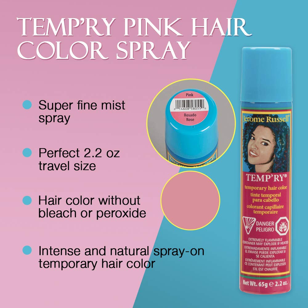 Jerome Russell Tempry Temp'ry Spray Pink 2.2 oz