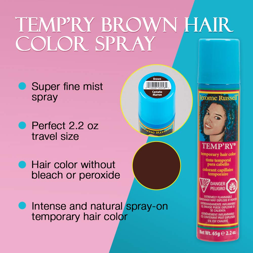 Jerome Russell Tempry Temp'ry Spray Brown 2.2 oz