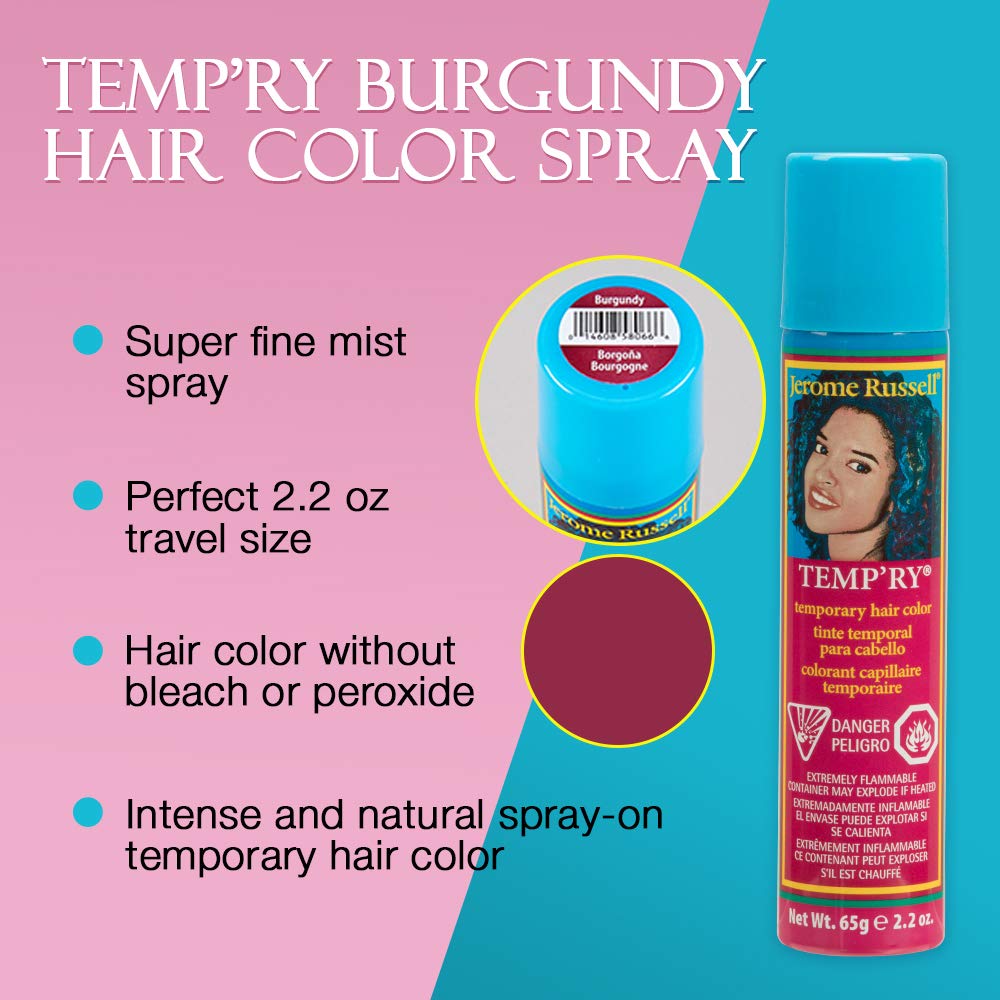 Jerome Russell Tempry Temp'ry Spray Burgundy 2.2 oz