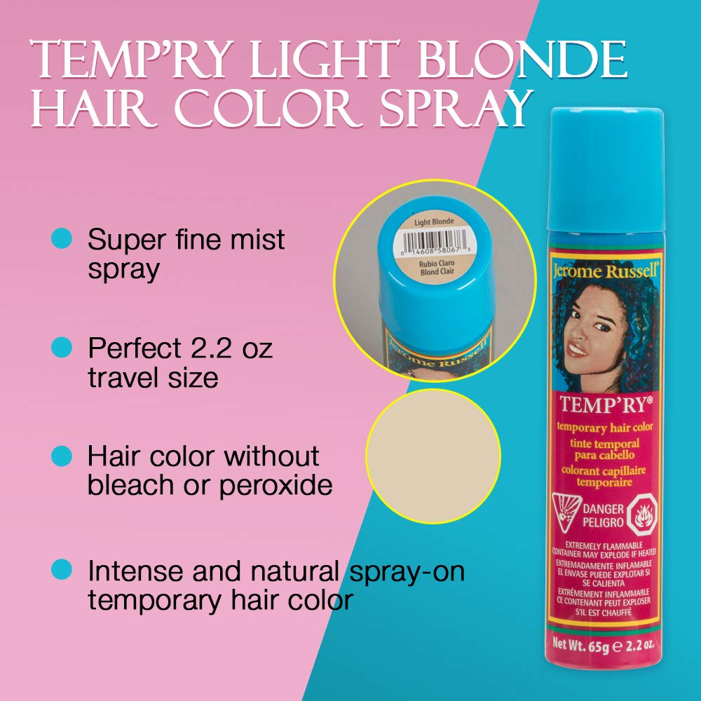 Jerome Russell Tempry Temp'ry Spray Light Blonde 2.2 oz