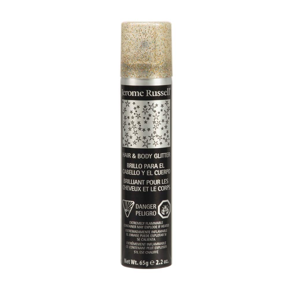 Jerome Russell Temporary Hair and Body Glitter Color Spray Multi Color 2.2 oz