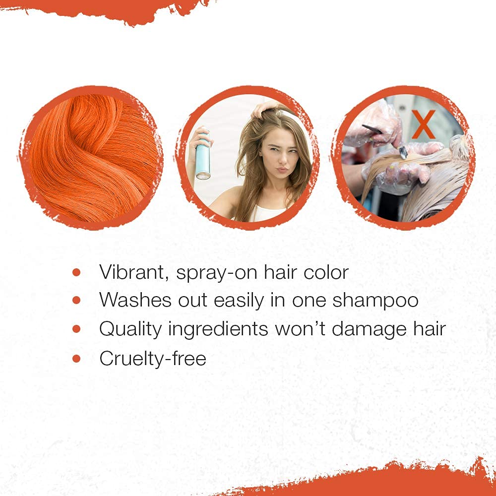 Punky Colour Temporary Hair Color Spray - Tiger Orange 3.5 oz