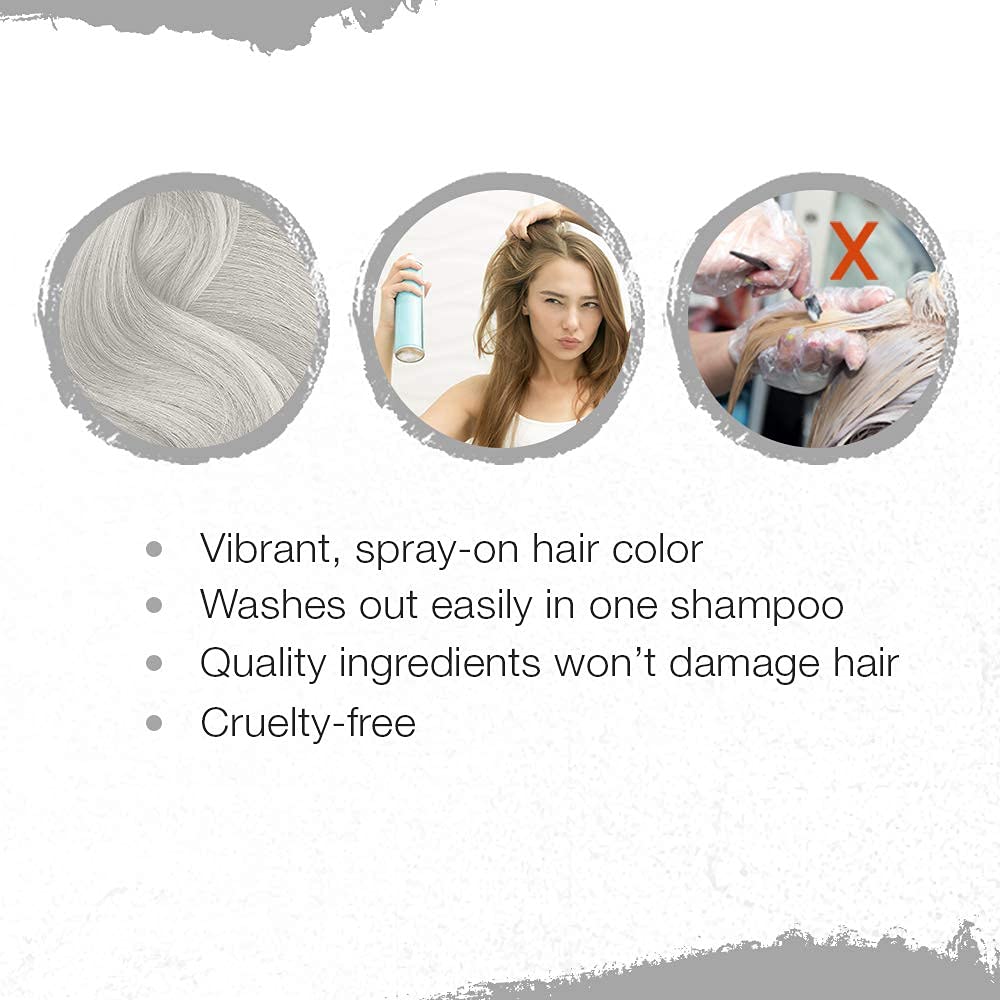 Punky Colour Temporary Hair Color Spray -  Siberian White 3.5 oz