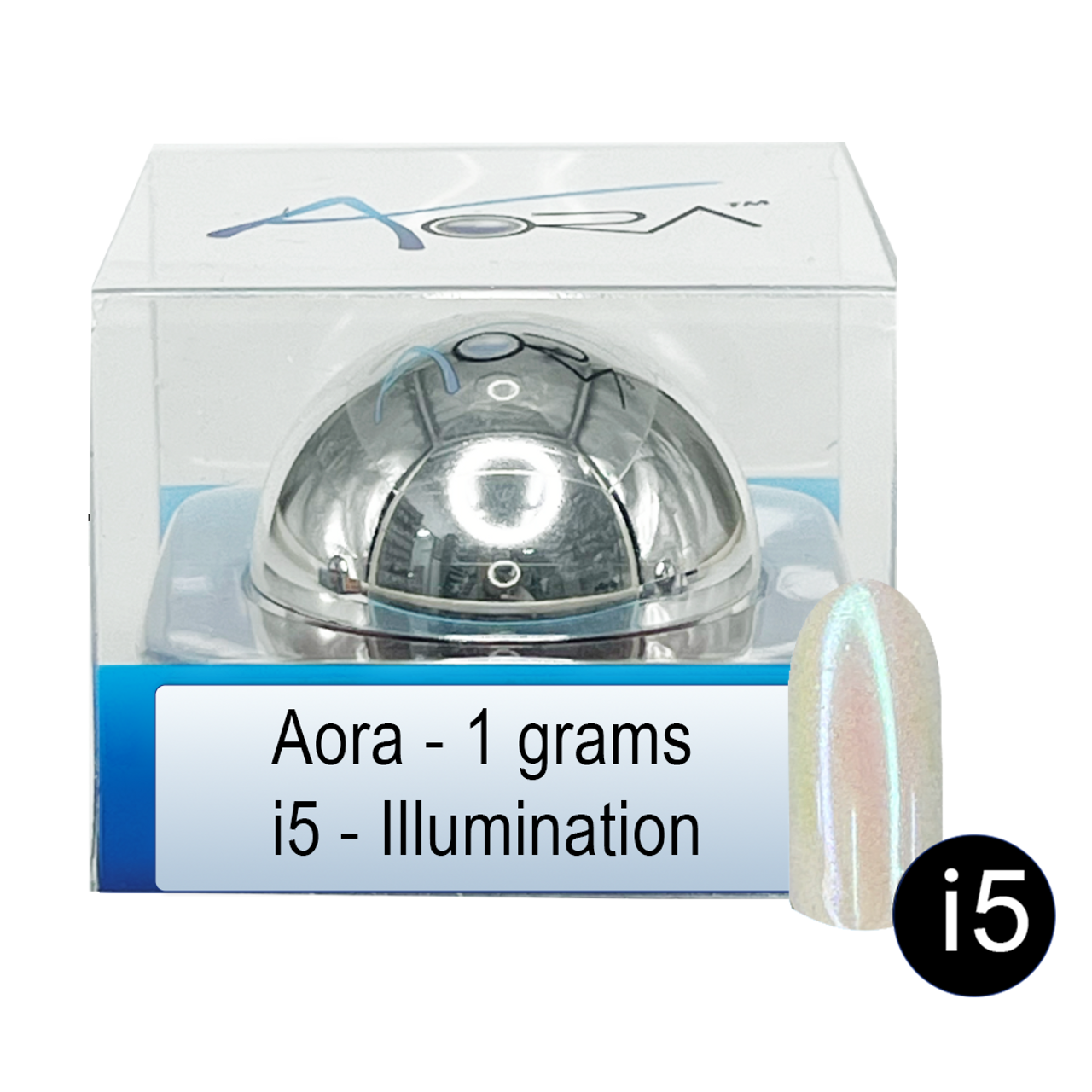 Aora Get Polarized Chrome Metal Shine Dipping Powder I-5