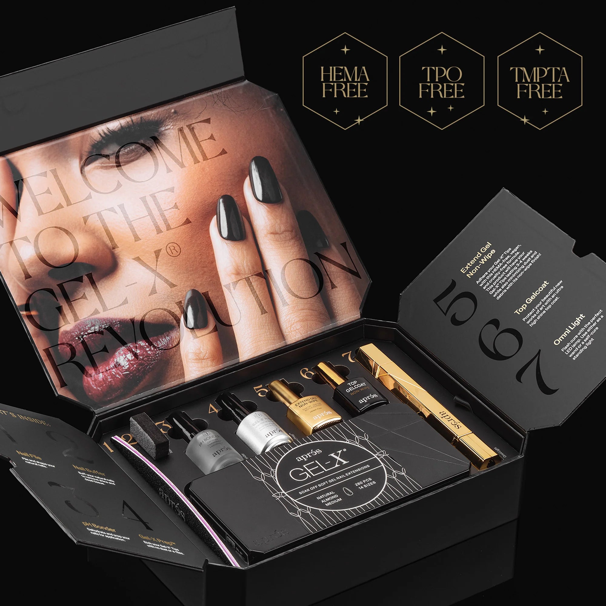 Aprés Gel-X Nail Extension Signature Kit + Mini Gel-X Tip Box (Natural Medium Almond)