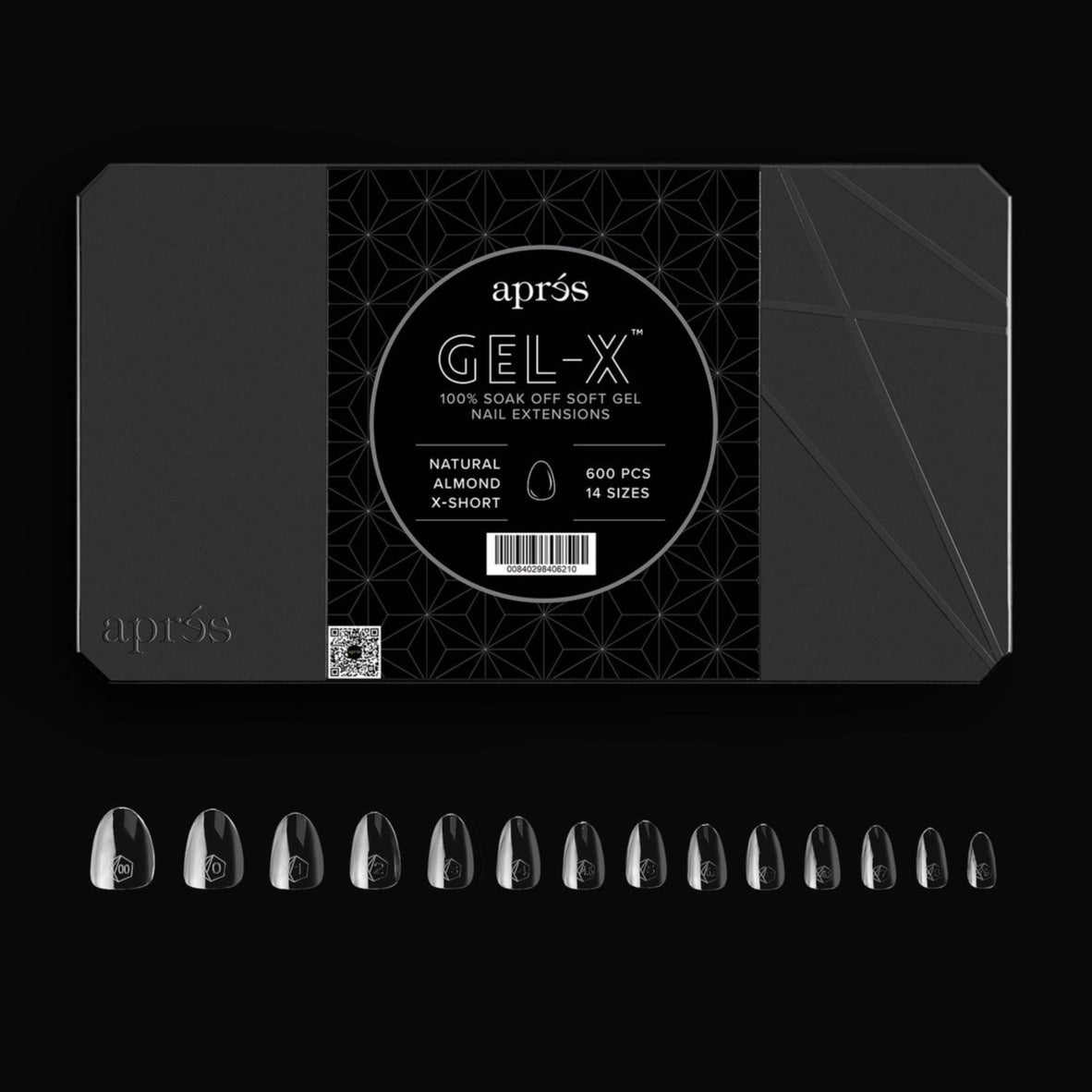 Aprés Gel-X Natural Soft Gel Tips 600pcs - Almond X-Short