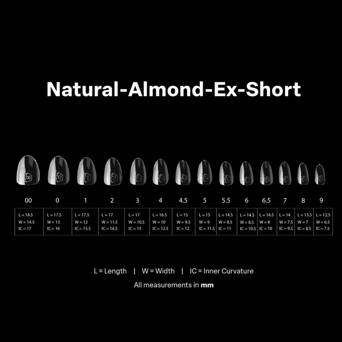 Aprés Gel-X Natural Soft Gel Tips 600pcs - Almond X-Short