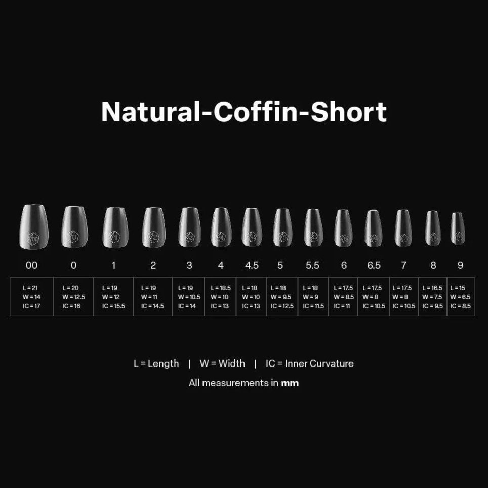 Aprés Gel-X Natural Soft Gel Tips 600pcs - Coffin Short