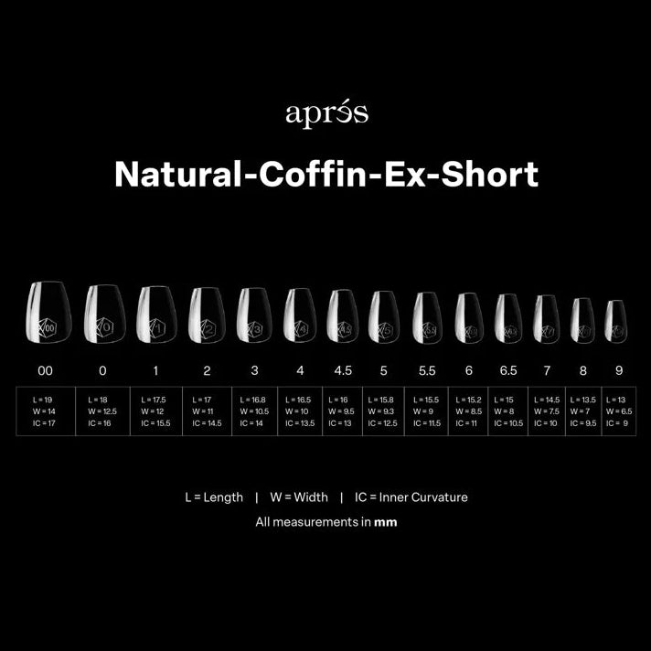 Aprés Gel-X Natural Soft Gel Tips 600pcs - Coffin X-Short