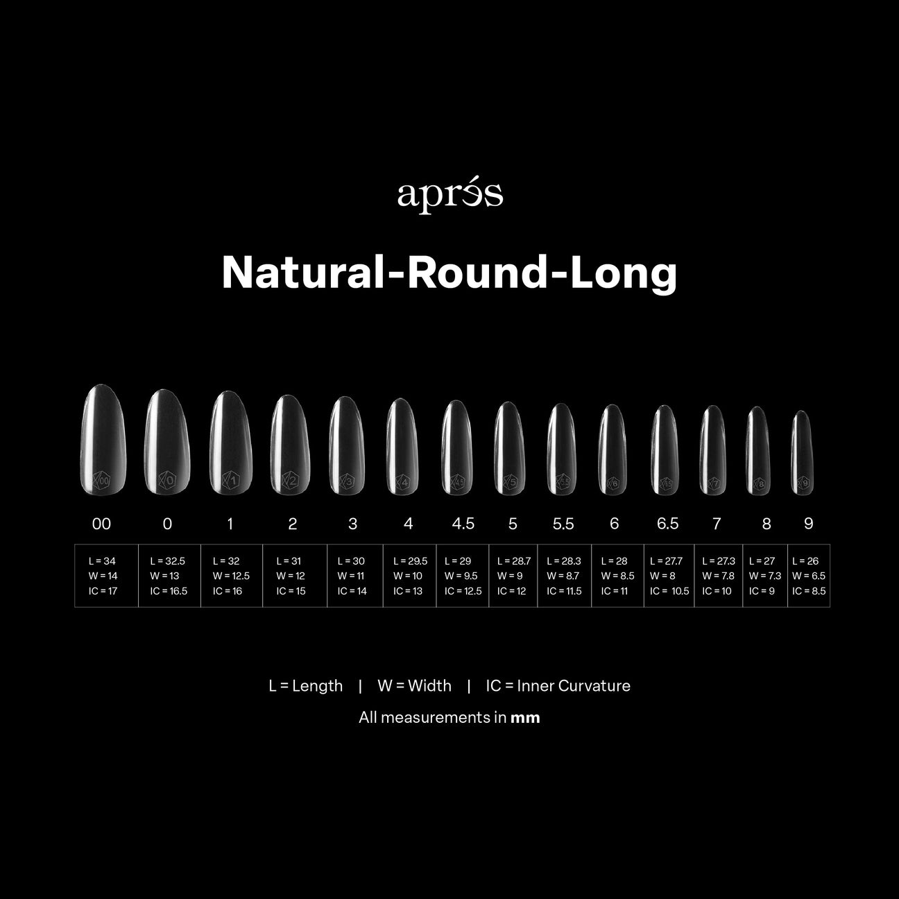 Aprés Gel-X Natural Soft Gel Tips 600pcs - Round Long