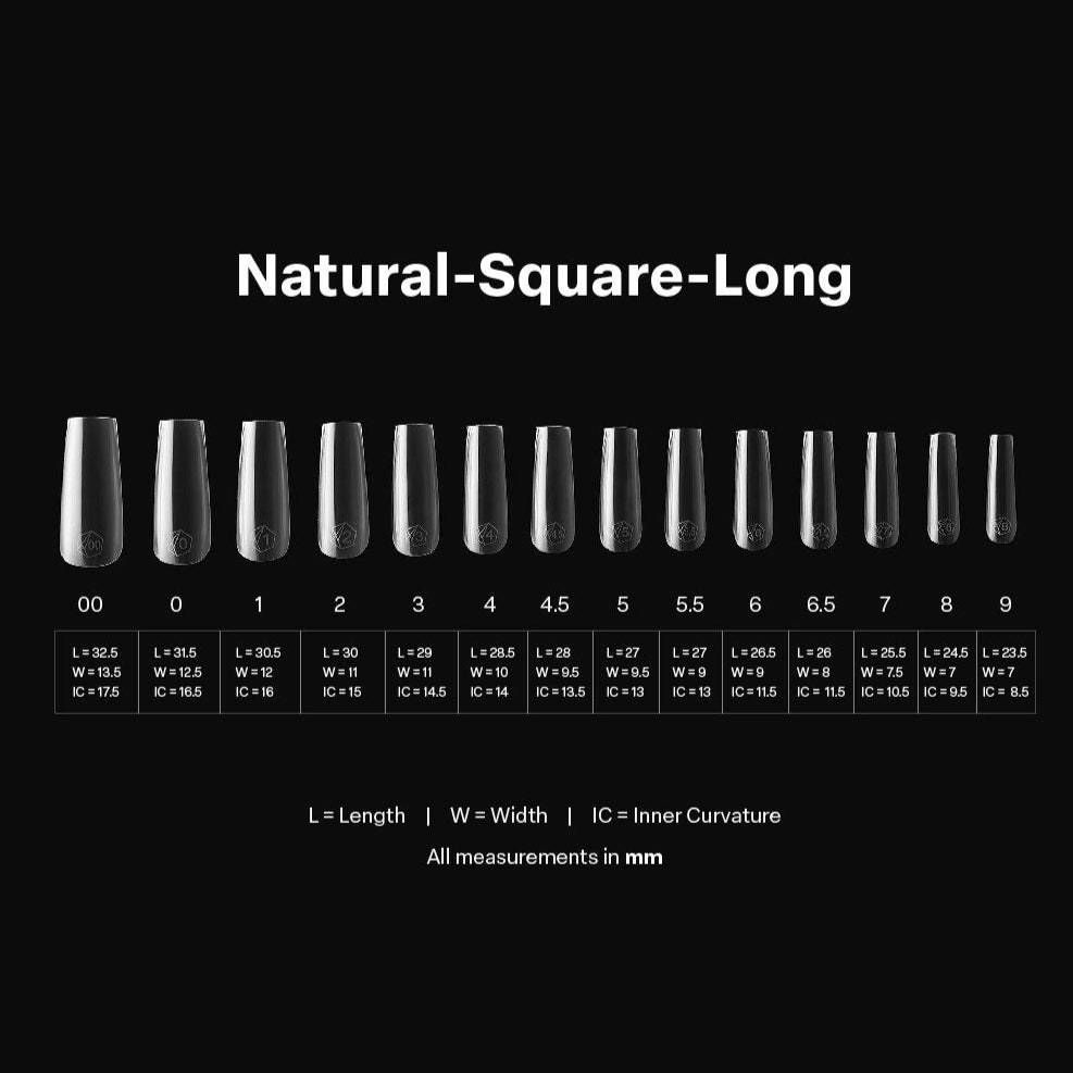 Aprés Gel-X Natural Soft Gel Tips 600pcs - Square Long