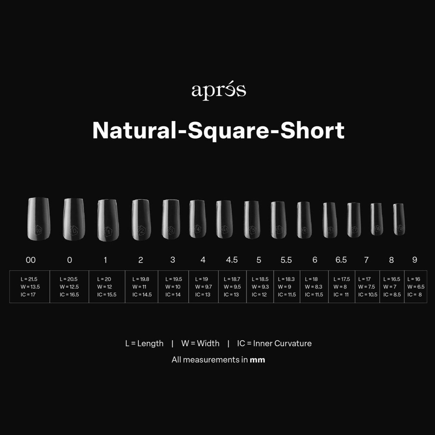 Aprés Gel-X Natural Soft Gel Tips 600pcs - Square Short