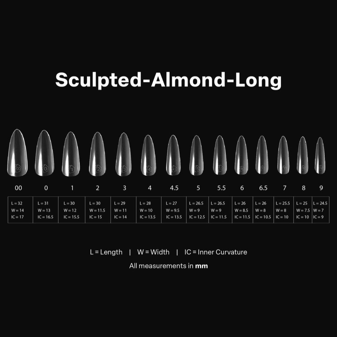 Aprés Gel-X Sculpted Soft Gel Tips 600pcs - Almond Long