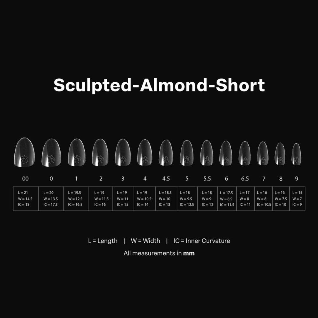 Aprés Gel-X Sculpted Soft Gel Tips 600pcs - Almond Short