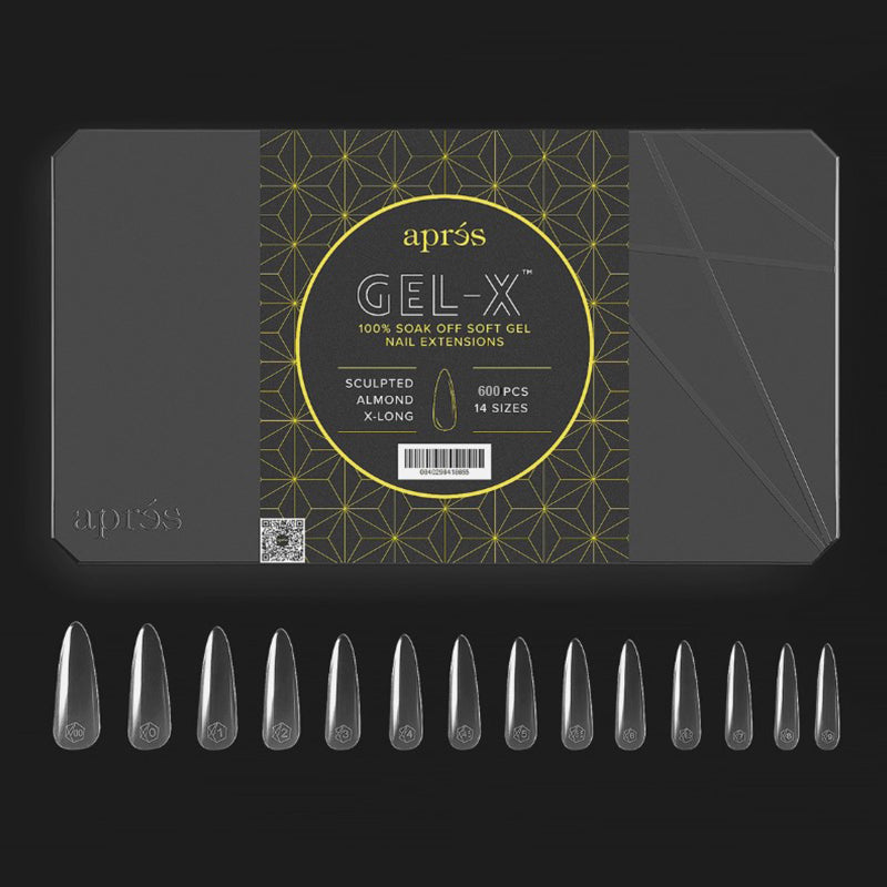 Aprés Gel-X Sculpted Soft Gel Tips 600pcs - Almond X-Long
