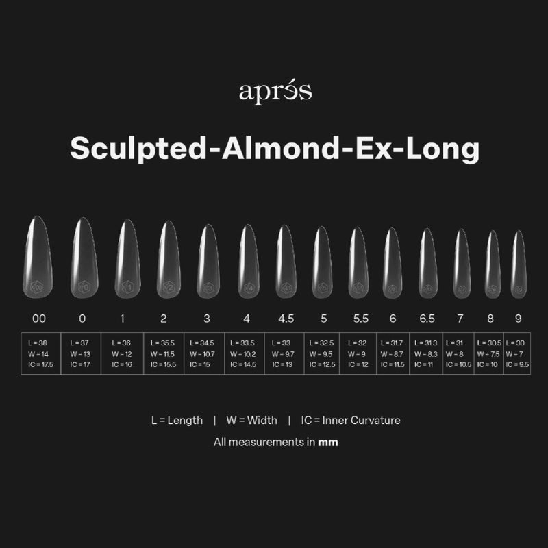 Aprés Gel-X Sculpted Soft Gel Tips 600pcs - Almond X-Long