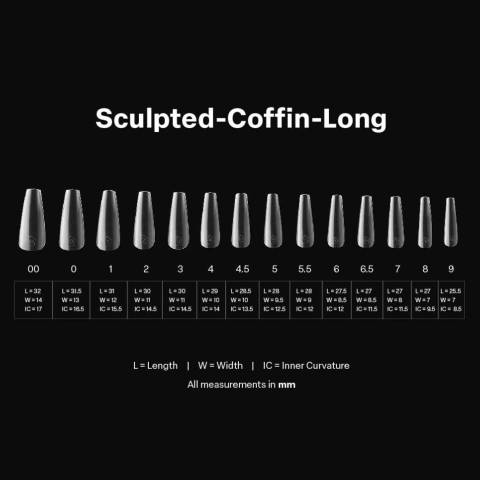 Aprés Gel-X Sculpted Soft Gel Tips 600pcs - Coffin Long