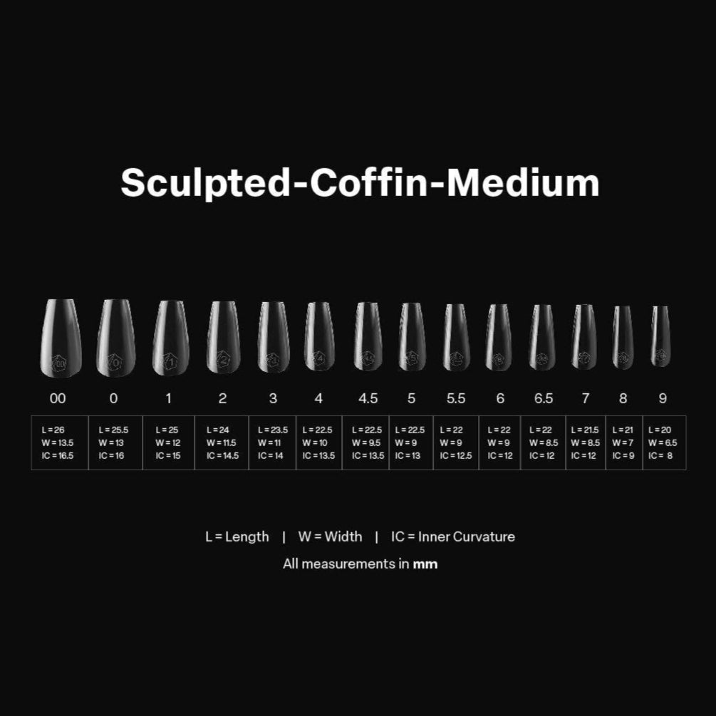 Aprés Gel-X Sculpted Soft Gel Tips 600pcs - Coffin Medium