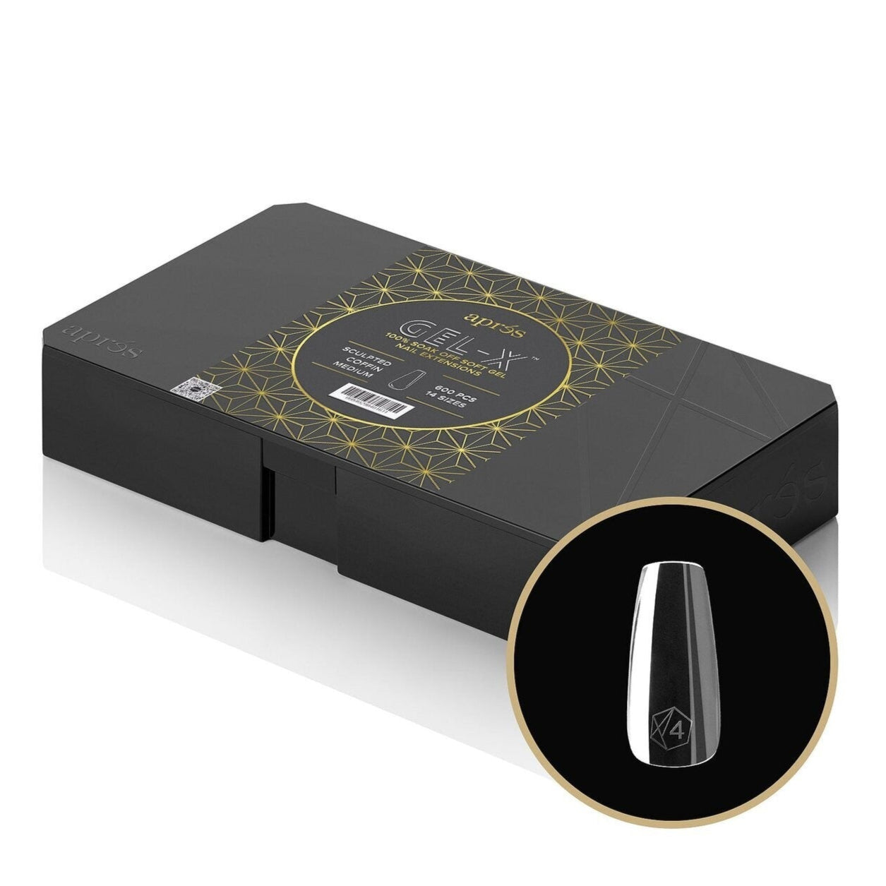 Aprés Gel-X Sculpted Soft Gel Tips 600pcs - Coffin Medium