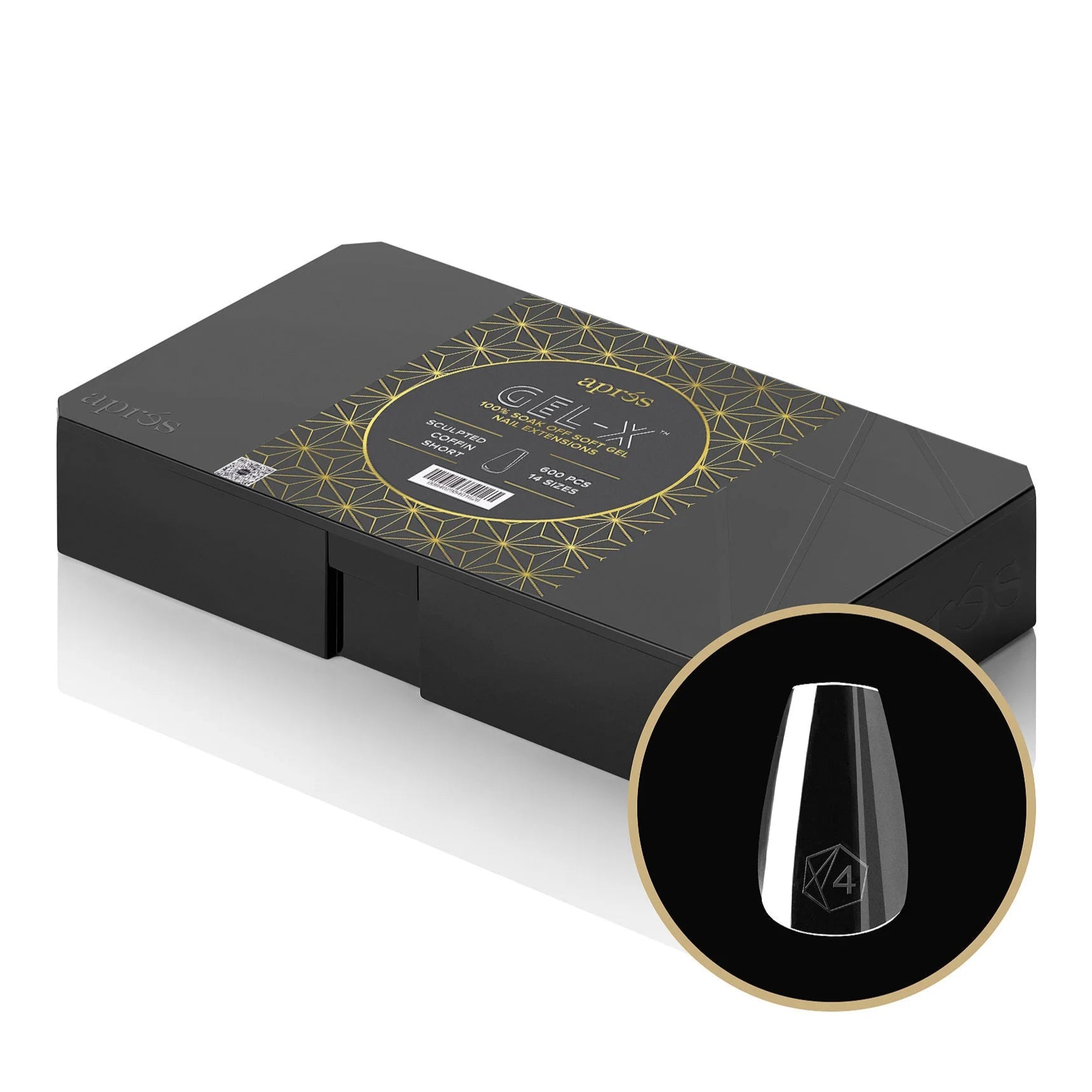 Aprés Gel-X Sculpted Soft Gel Tips 600pcs - Coffin Short